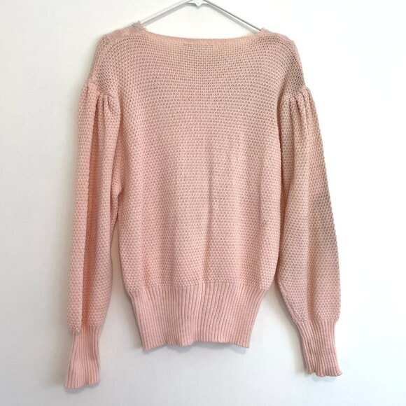 VINTAGE VTG ALBEE Light Baby Pink Pastel Embroidered Cottagecore Grandma Sweater - Picture 12 of 16